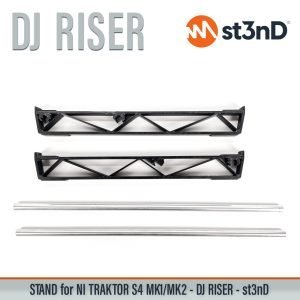 st3nD dj riser 3D printed stand for NI Traktor Kontrol S4 MK1 / MK2, open style, alternate product photo (dj controller)