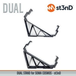 st3nD dual 3D printed stand for Soma Cosmos, 30 degree and 45 degree, alternate product photo (looper)