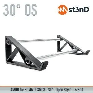 st3nD 3D printed stand for Soma Cosmos, 30 degree, open style, alternate product photo (Delay pedal)