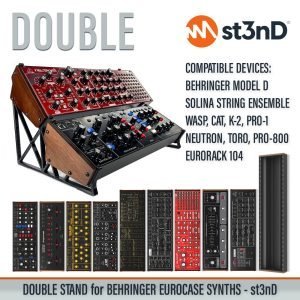 st3nD double 3D printed stand for Behringer 70hp/80hp Eurorack Case Synths (eurorack 104)