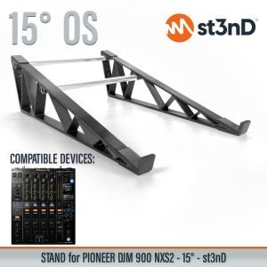 st3nD 3D printed stand for Pioneer DJM-900 NXS2, 15 degree, open style (dj hardware)