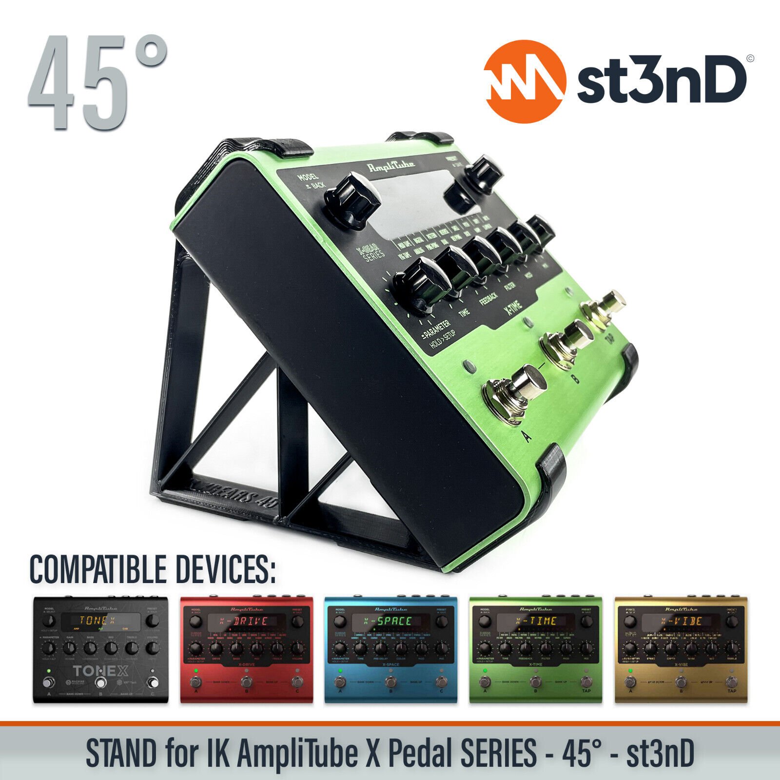 STAND for IK Multimedia - AmpliTube X-Gear Pedal SERIES - 45°