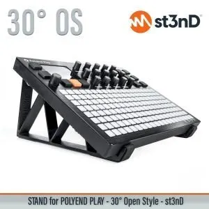 st3nD 3D printed stand for Polyend Play, 30 degree, open style (sequencer)