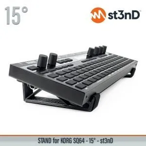 st3nD 3D printed stand for KORG SQ64, 15 degree, open style (sequencer)