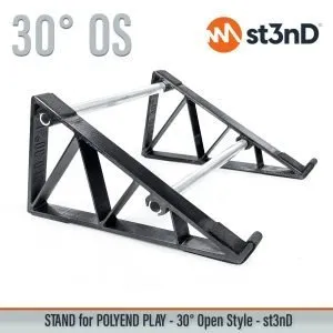 st3nD 3D printed stand for Polyend Play, 30 degree, open style, alternate product photo (sequencer)