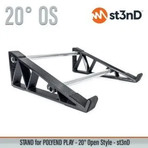 st3nD 3D printed stand for Polyend Play, 20 degree, open style, alternate product photo (sequencer)