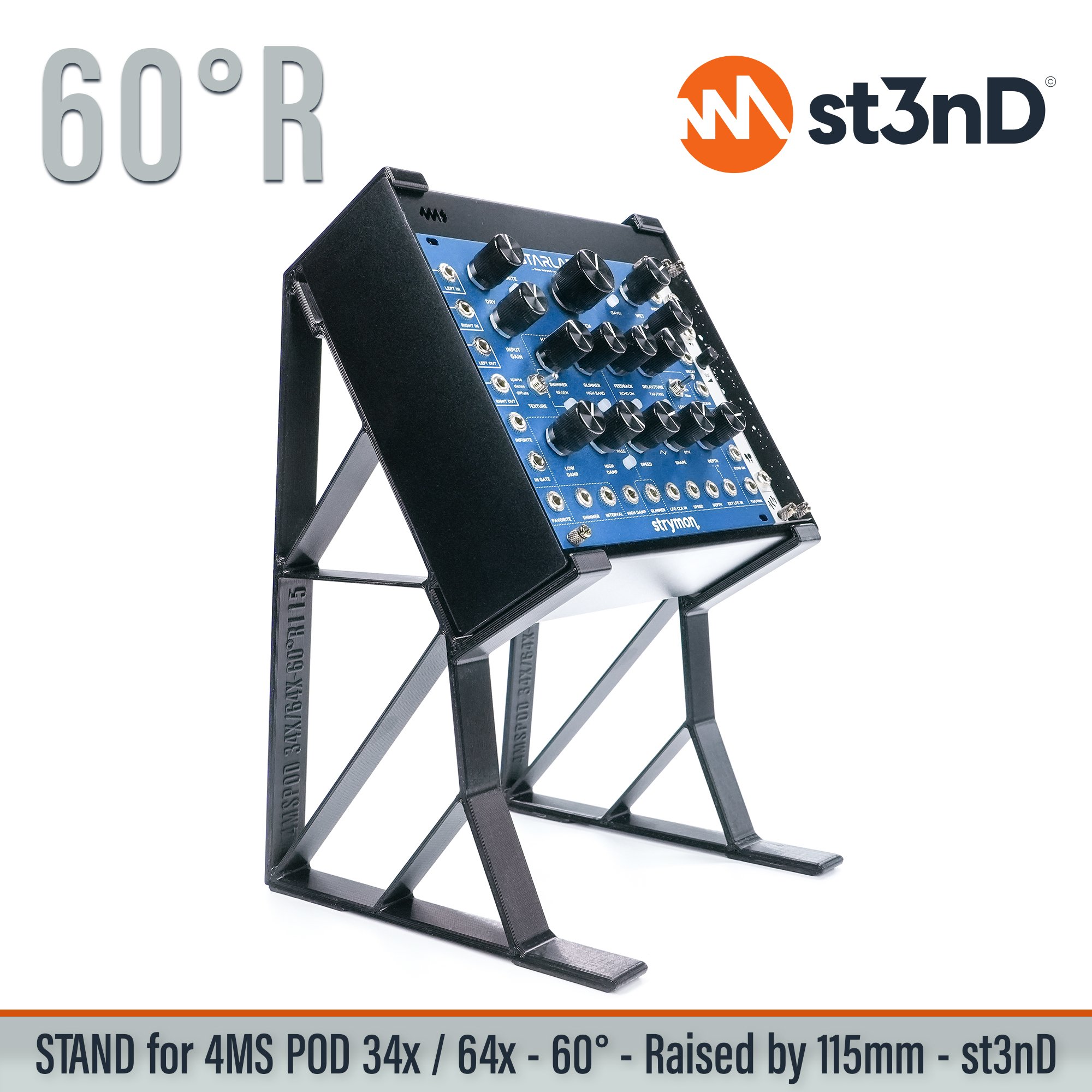 4ms 4ms pod eurorack modularsynth pod 34x pod 64x portable st3nD stable stand strong sturdy tilted eurorack case eurorack travel case diy eurorack case portable eurorack case