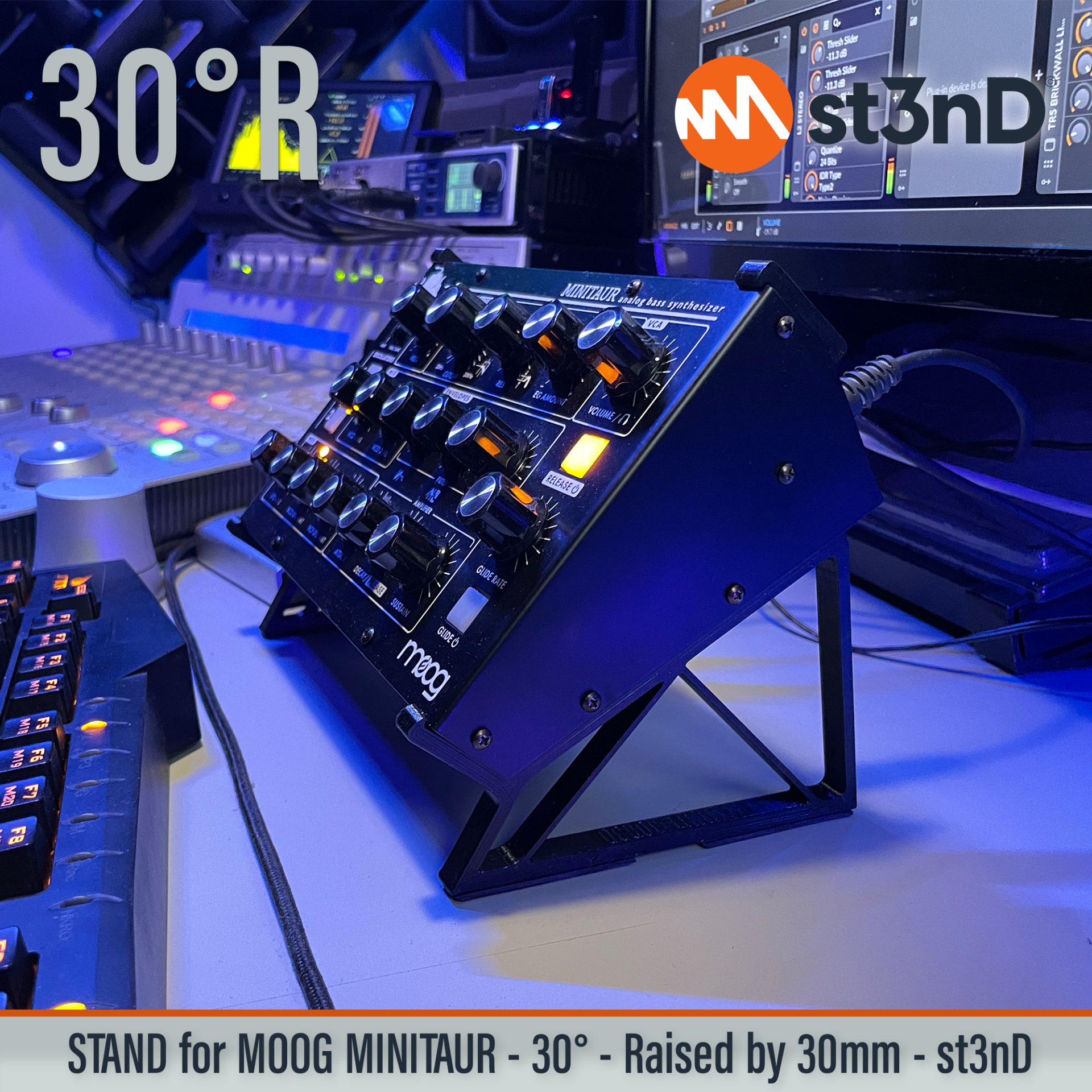 bass bass synth desktop synth Minitaur MOOG MOOG Minitaur portable st3nD stable stand strong sturdy tilted