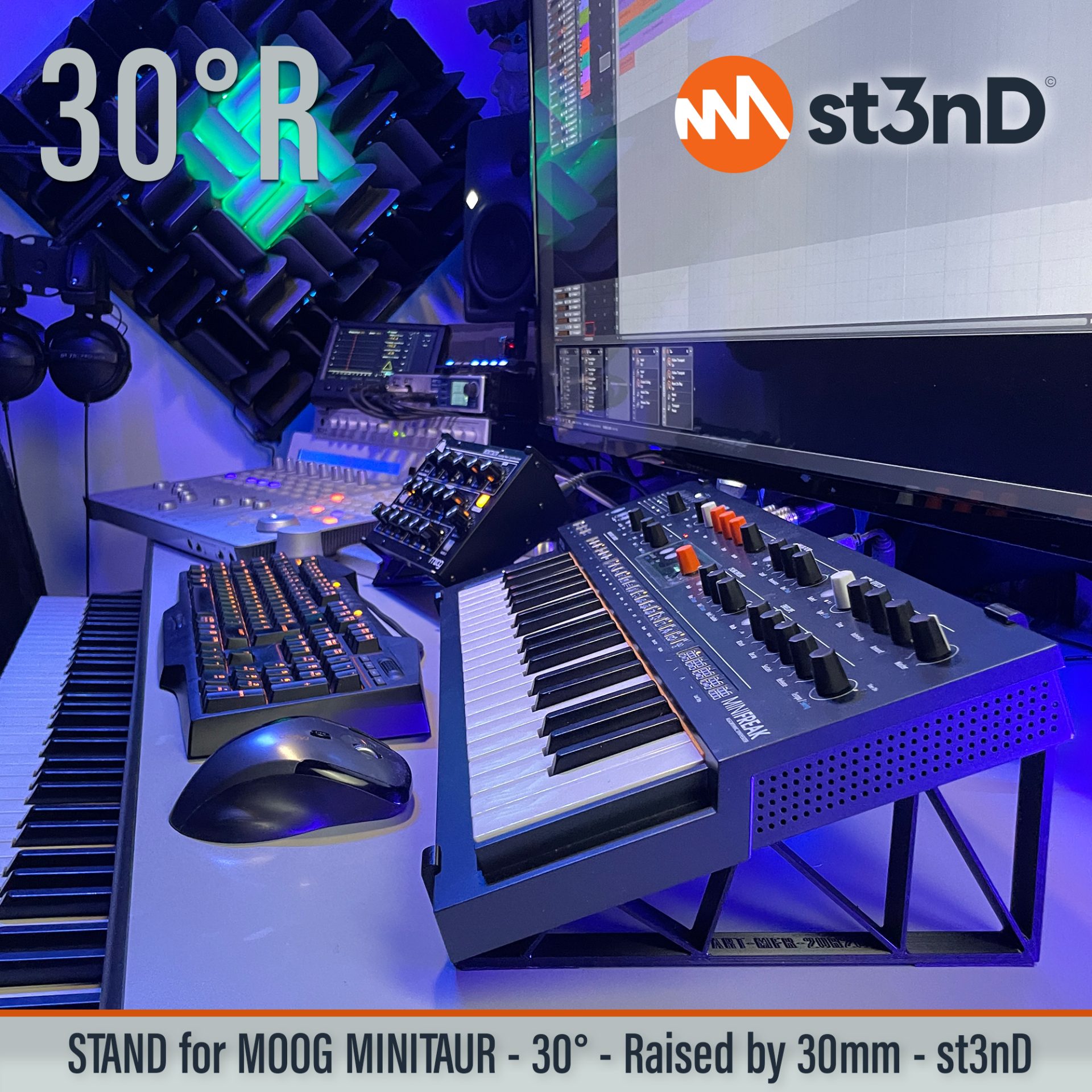 bass bass synth desktop synth Minitaur MOOG MOOG Minitaur portable st3nD stable stand strong sturdy tilted