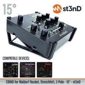 st3nD 3D printed stand for Waldorf Rocket / Streichfett / 2-pole, 15 degree (3d printed synth)