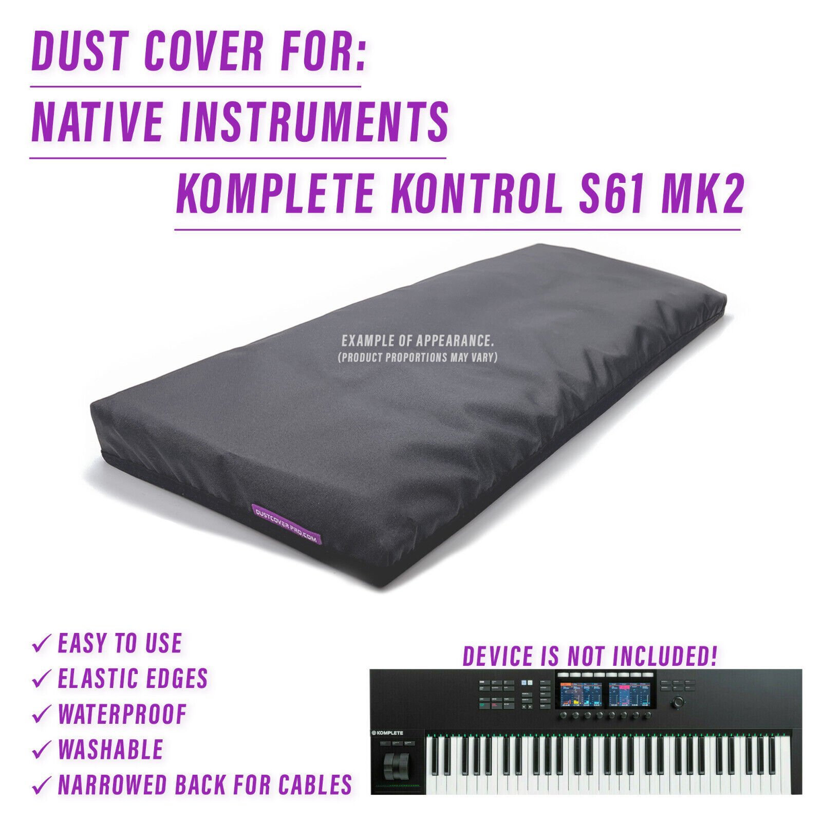 DUST COVER for Native Instruments Komplete Kontrol S61 Mk2