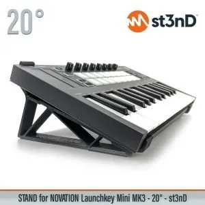 st3nD 3D printed stand for Novation Launchkey Mini MK3, 20 degree (studio gear)