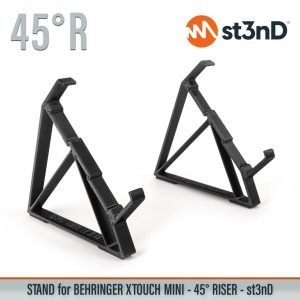 st3nD 3D printed stand for Behringer X-Touch Mini, 45 degree raised by 30 mm, alternate product photo (home studio)