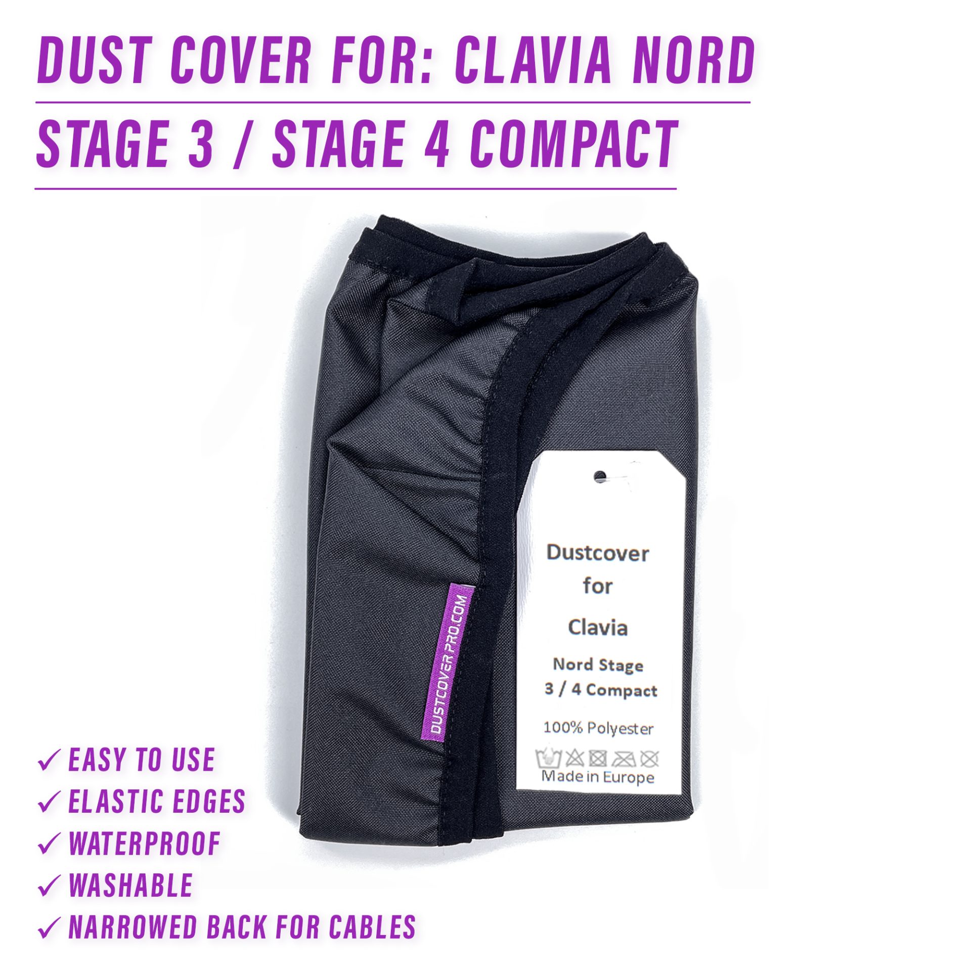 clavia CLAVIA Nord Stage 4 dust cover dustcover dustcoverpro elastic Nord Stage 4 Compact synth synth protection water resistant waterproof stage 3 compact