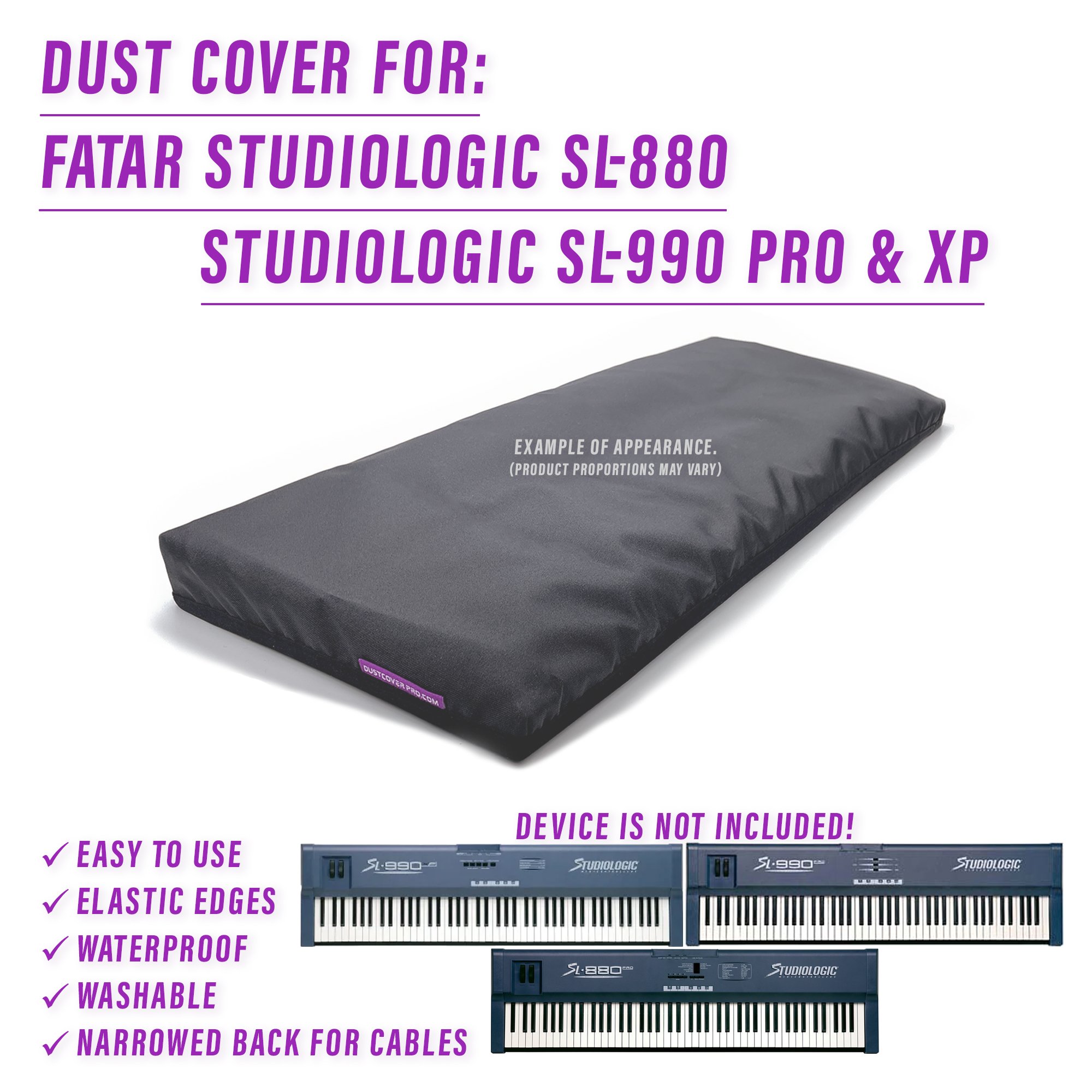 dust cover dustcover dustcoverpro elastic FATAR FATAR Studiologic Studiologic SL 880 synth synth protection water resistant waterproof FATAR STUDIOLOGIC SL-990 XP FATAR STUDIOLOGIC SL-990 PRO STUDIOLOGIC SL