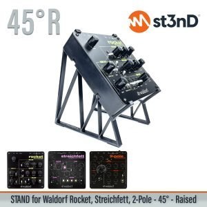 st3nD 3D printed stand for Waldorf Rocket / Streichfett / 2-pole, 45 degree, raised (synth device)
