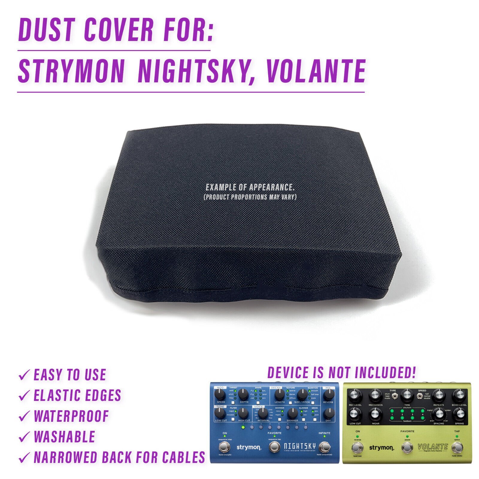 DUST COVER for Strymon NightSky / Strymon Volante
