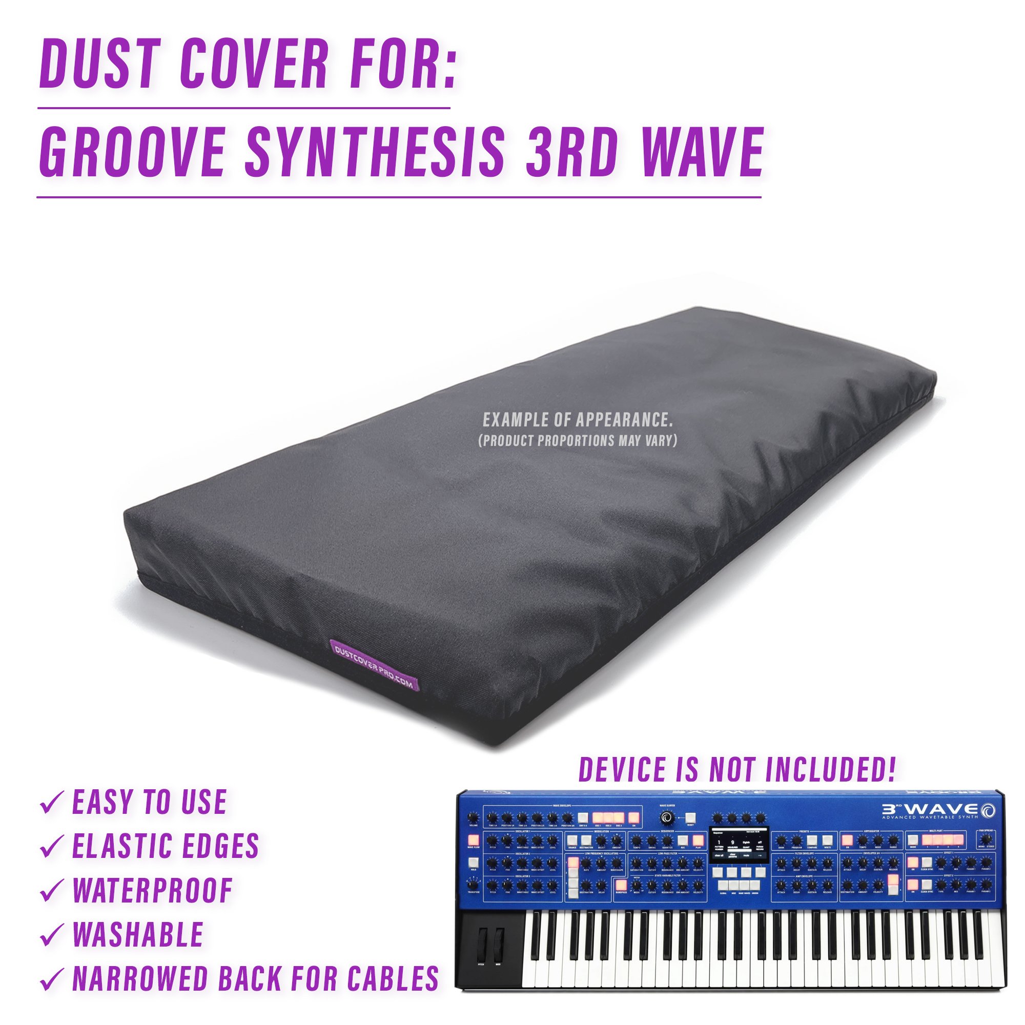 3rd Wave Keyboard dust cover dustcover dustcoverpro elastic Groove Synthesis polyphonic synth synth protection water resistant waterproof groove 3rd wave