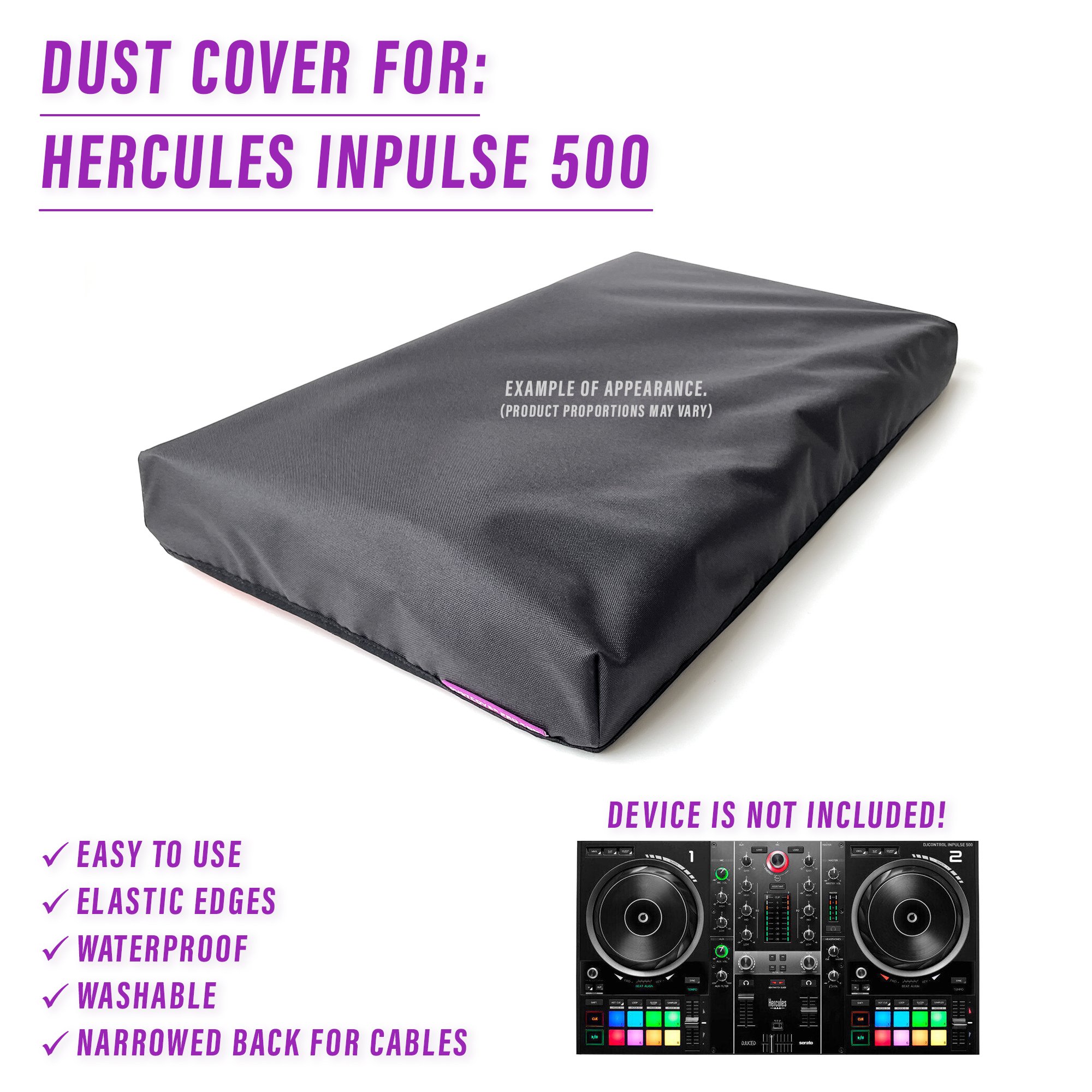 dust cover dustcover dustcoverpro elastic HERCULES HERCULES Inpulse 500 Inpulse 500 synth synth protection water resistant waterproof