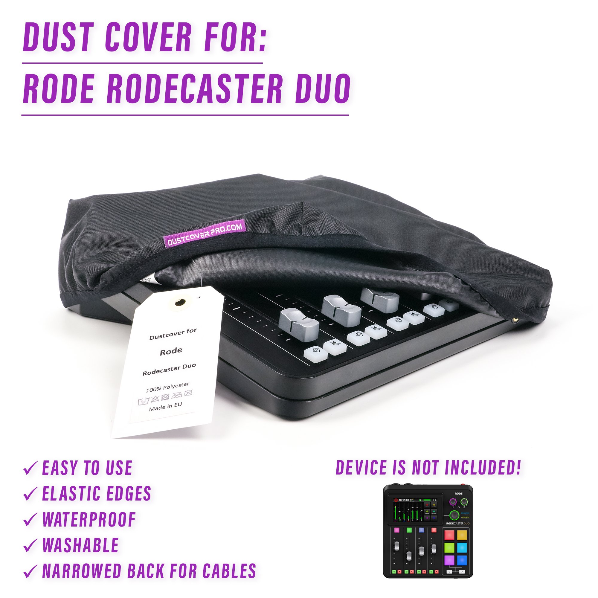 dust cover dustcover dustcoverpro elastic RODE RODE Rodecaster Duo Rodecaster Duo synth synth protection water resistant waterproof