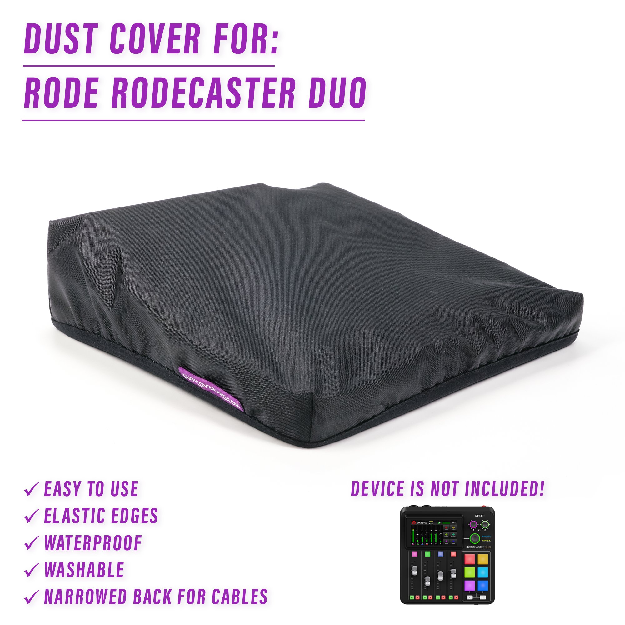 dust cover dustcover dustcoverpro elastic RODE RODE Rodecaster Duo Rodecaster Duo synth synth protection water resistant waterproof