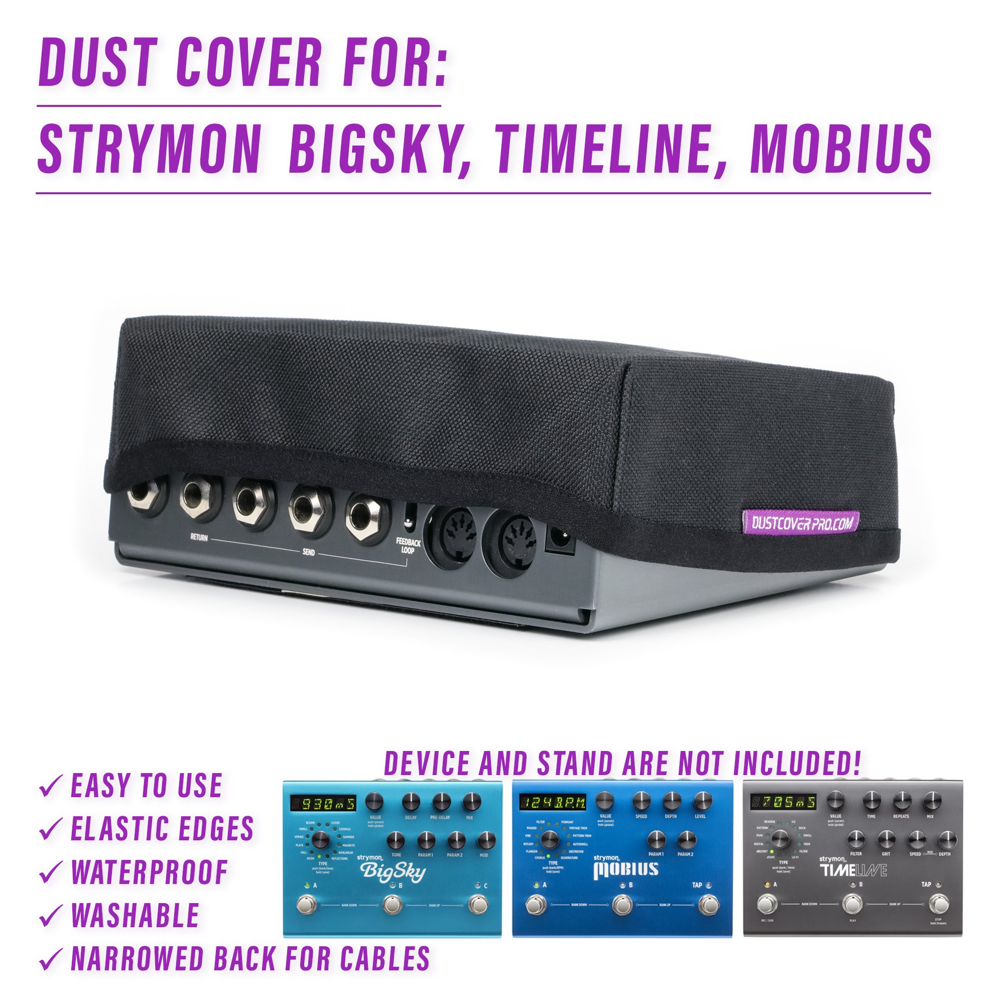 BIGSKY MX dust cover dustcover dustcoverpro elastic STRYMON BigSky pedal STRYMON Mobius STRYMON Timeline synth synth protection water resistant waterproof STRYMON FX PEDALS