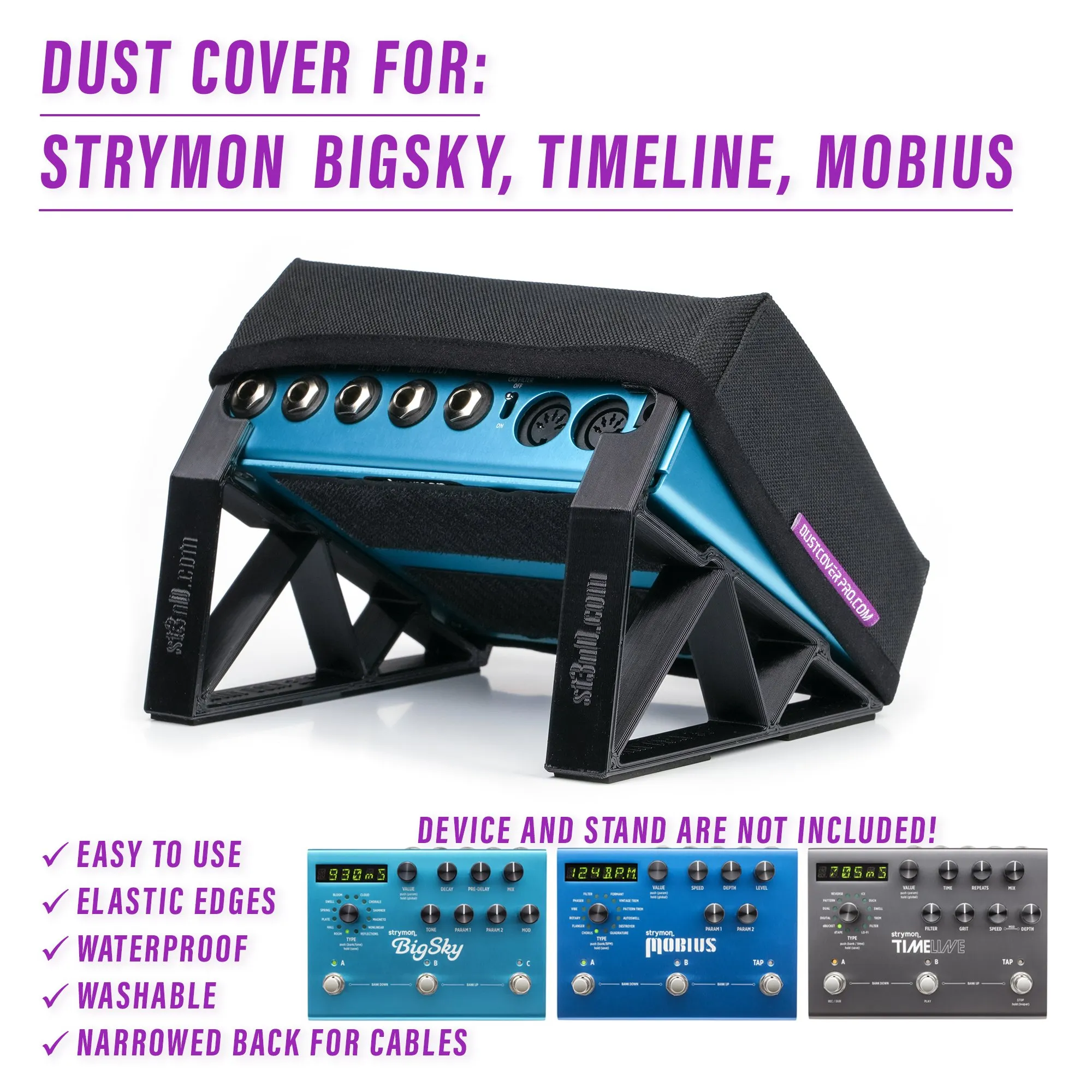 BIGSKY MX dust cover dustcover dustcoverpro elastic STRYMON BigSky pedal STRYMON Mobius STRYMON Timeline synth synth protection water resistant waterproof STRYMON FX PEDALS