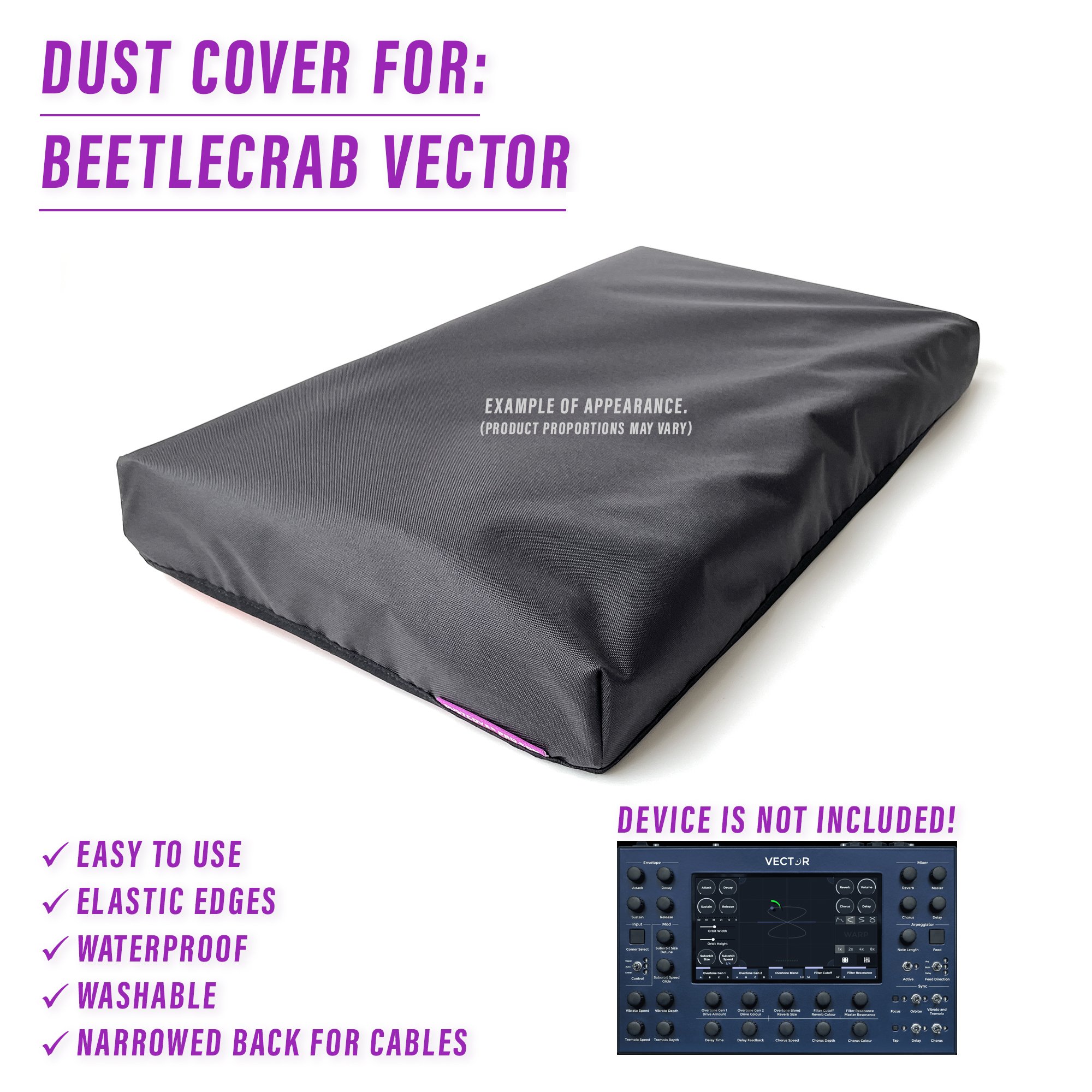 dust cover dustcover dustcoverpro elastic synth synth protection Vector Vector Synth Vector water resistant waterproof BEETLECRAB VECTOR BEETLECRAB AUDIO