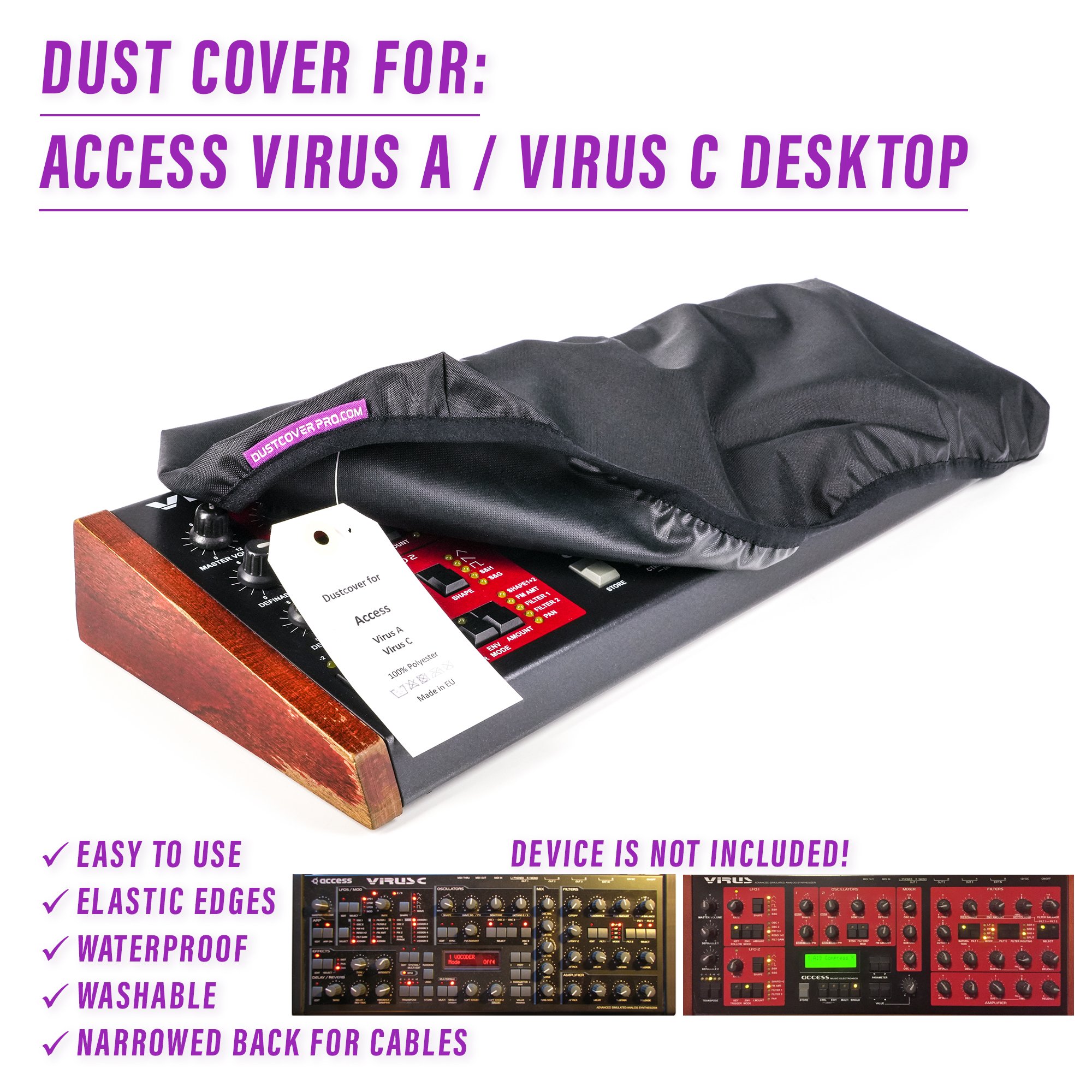 access decksaver dust cover dustcover dustcoverpro elastic synth synth protection virus a virus c water resistant waterproof Access Virus A Desktop Access Virus C Desktop