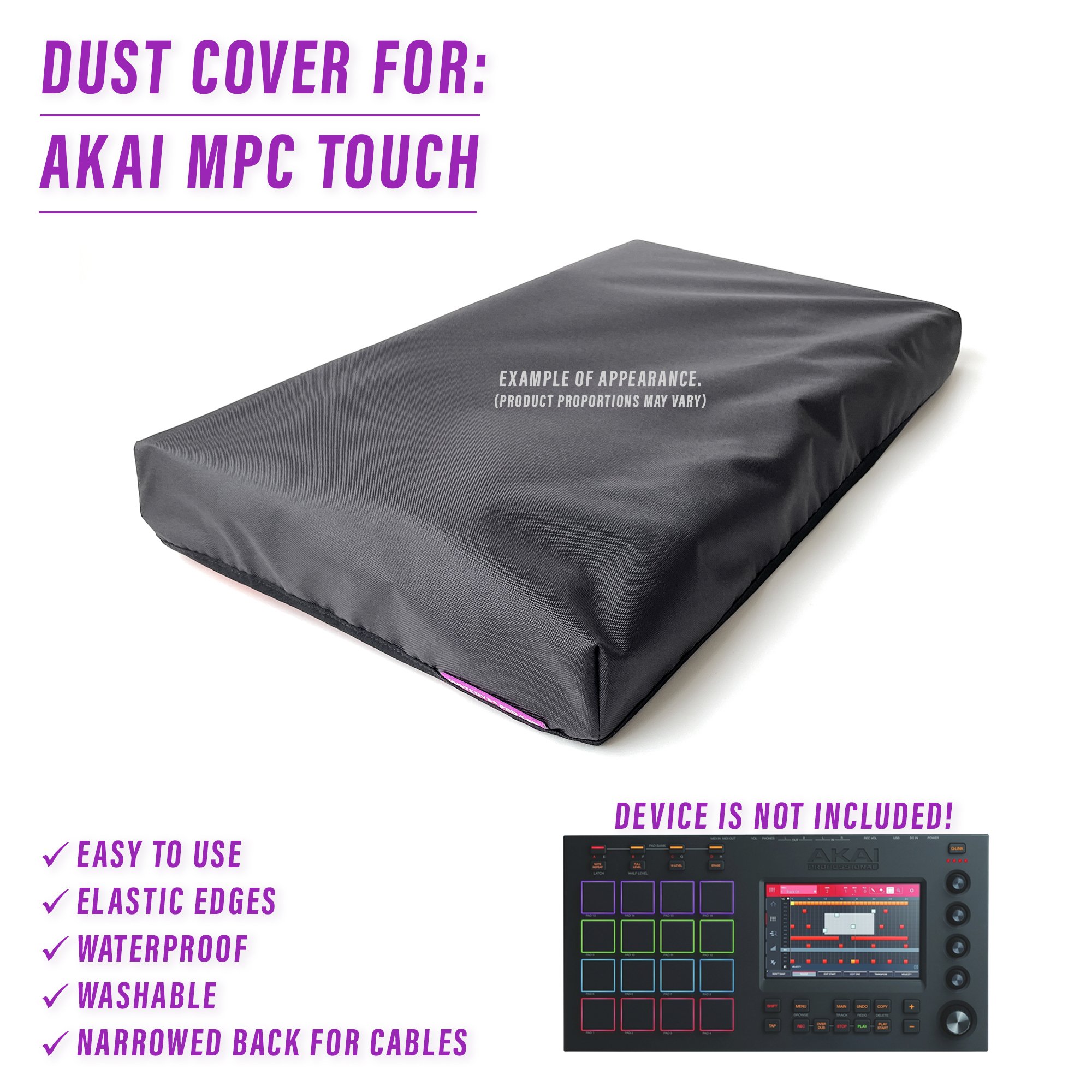 akai, akai mpc, mpc, mpc touch, dust cover, dustcoverpro, dcp