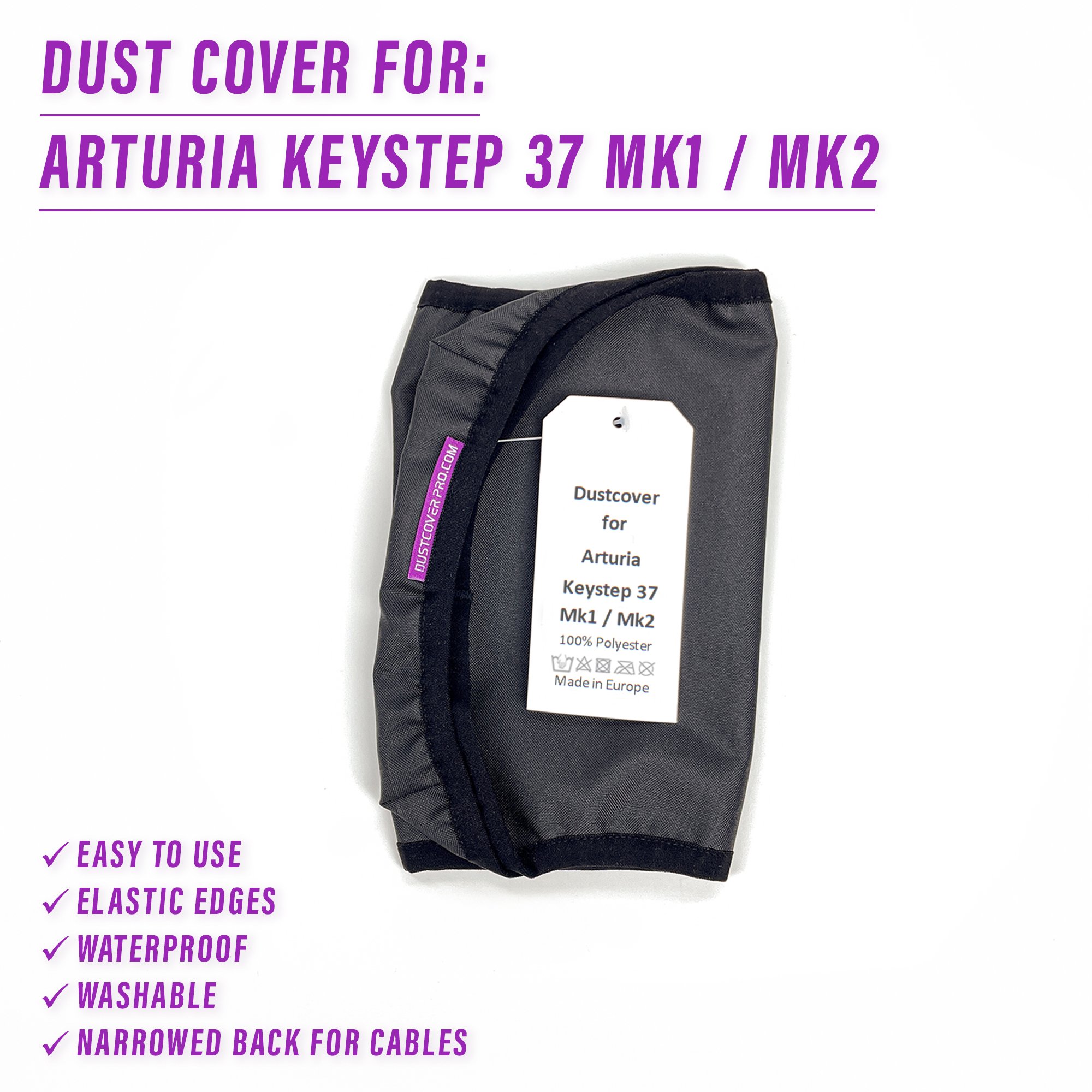 arturia arturia keystep 37 dust cover dustcover dustcoverpro elastic keystep 37 midi controller synth synth protection water resistant waterproof