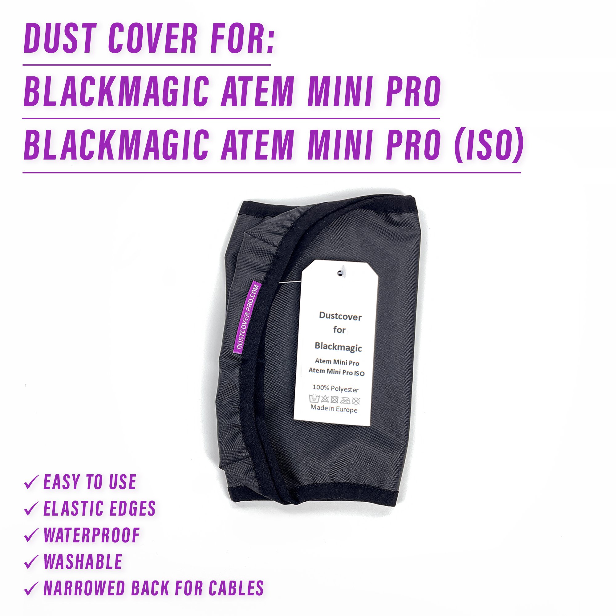 Blackmagic design, atem mini pro, atem mini pro iso, dcp, dust cover, dustcoverpro