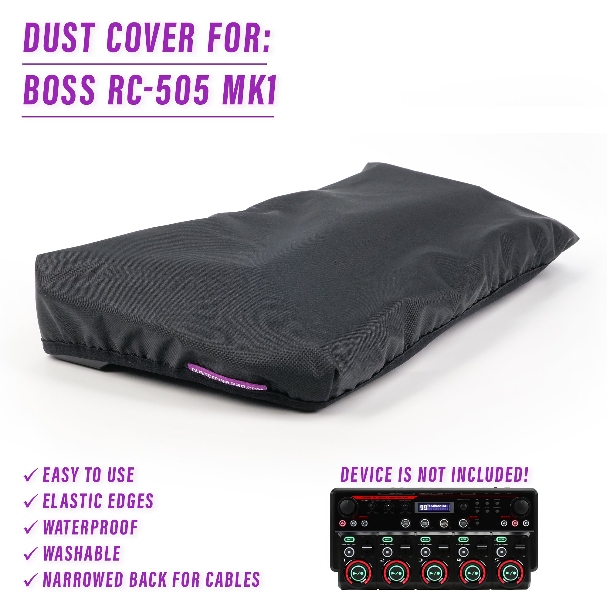 boss guitar pedal boss pedal boss rc 505 mk1 dust cover dustcover dustcoverpro elastic rc 505 mk1 synth synth protection water resistant waterproof