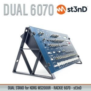 st3nD dual 3D printed stand for KORG MS2000R, Rackie, 60 degree and 70 degree (synth)