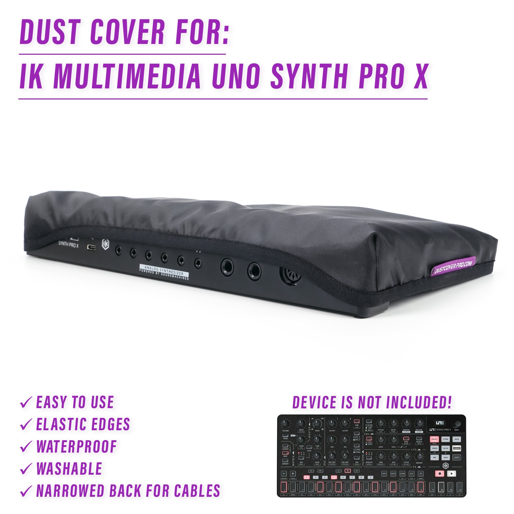 dust cover dustcover dustcoverpro elastic IK Multimedia IK Multimedia Uno ik uno synth pro synth synth protection uno synth pro x water resistant waterproof