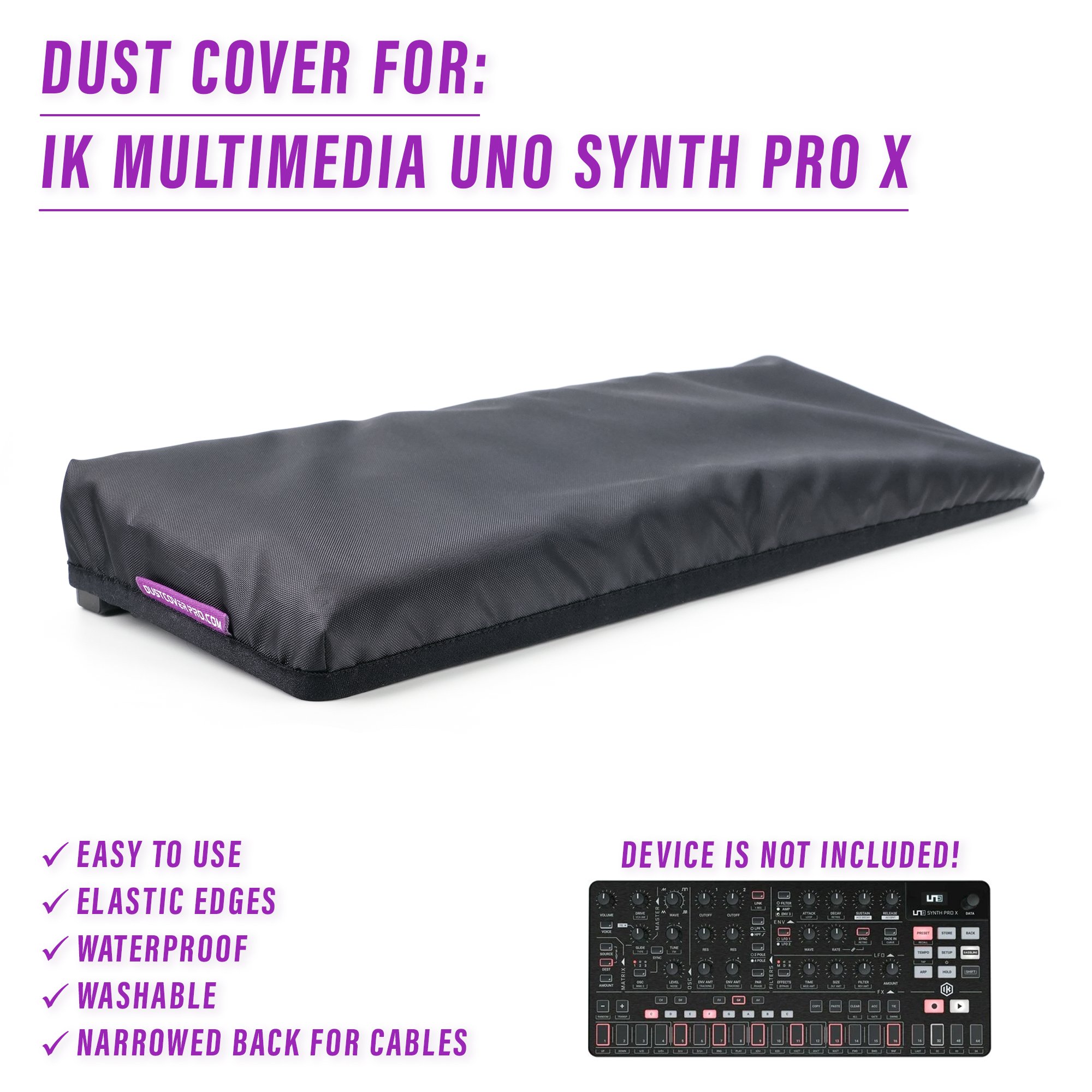 dust cover dustcover dustcoverpro elastic IK Multimedia IK Multimedia Uno ik uno synth pro synth synth protection uno synth pro x water resistant waterproof