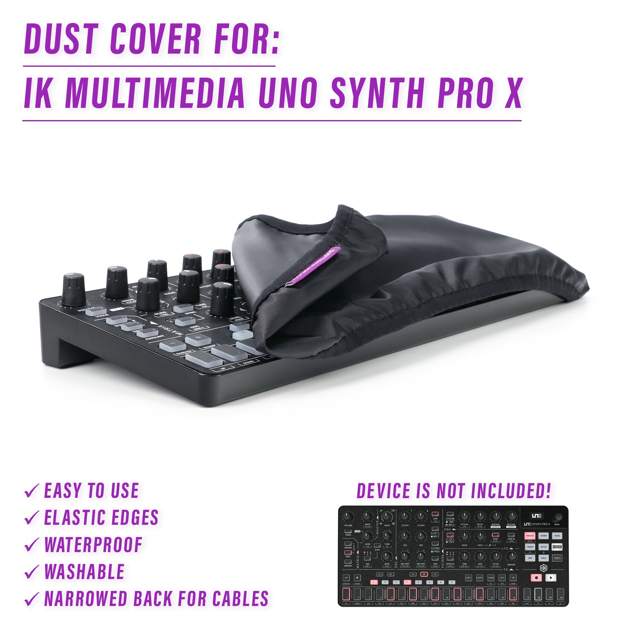 dust cover dustcover dustcoverpro elastic IK Multimedia IK Multimedia Uno ik uno synth pro synth synth protection uno synth pro x water resistant waterproof
