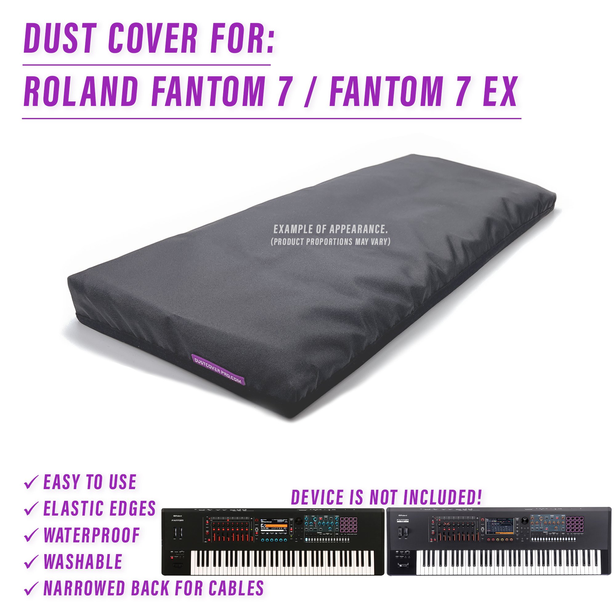 7 cover dust dustcoverpro elastic fantom roland synth synth protection water resistant