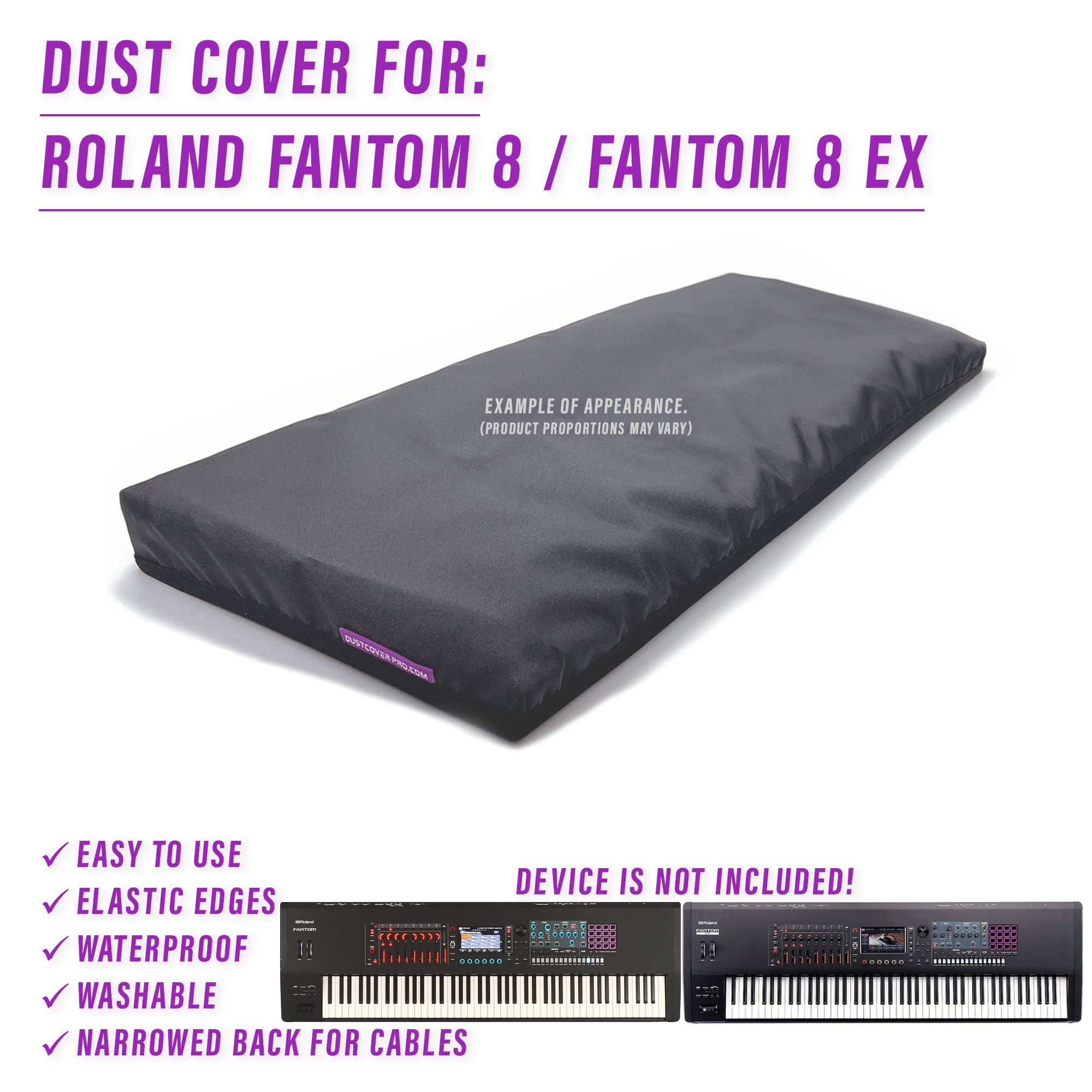 8 cover dust dustcoverpro ealstic fantom roland synth synth protection water resistant