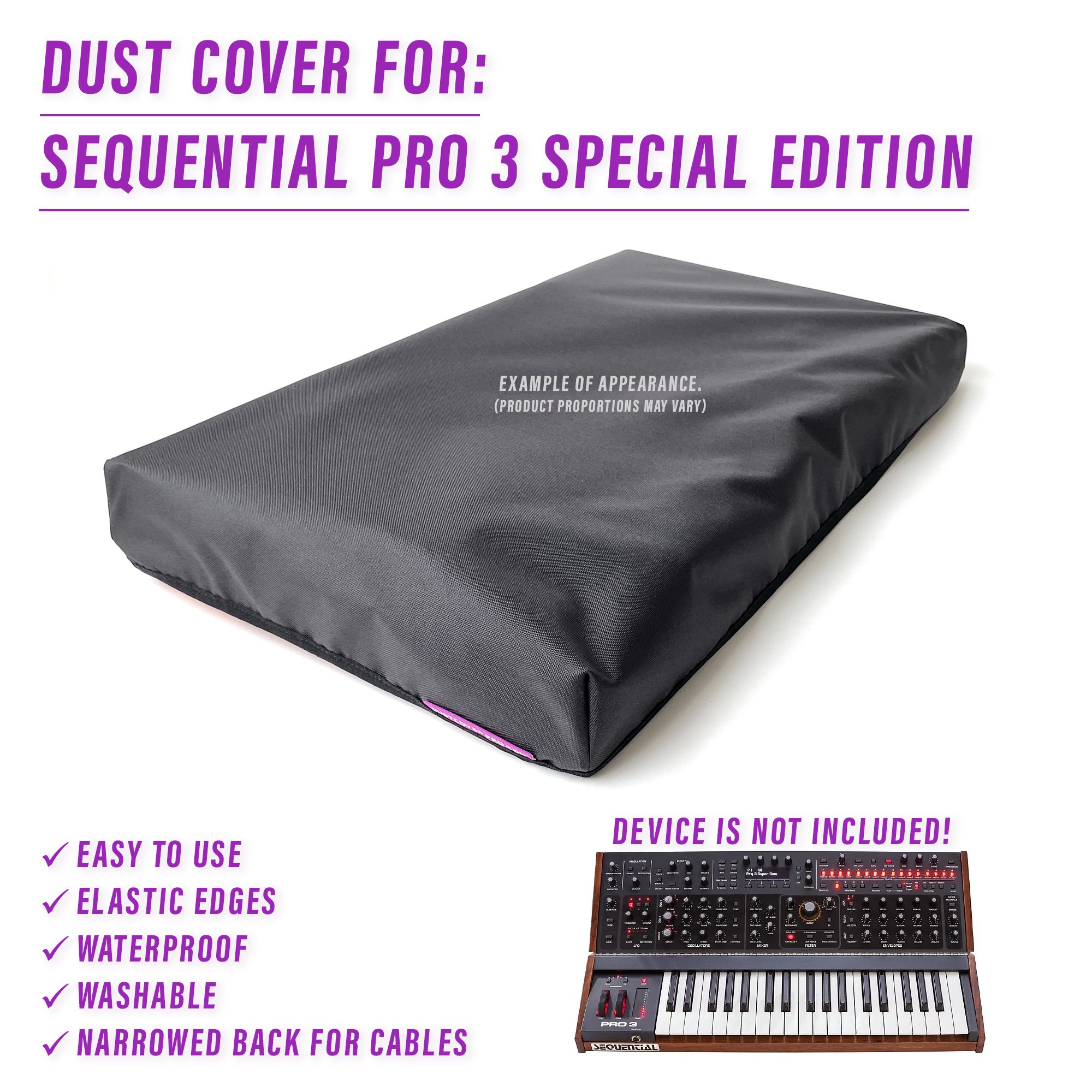sequential, dave smiths, pro 3 SE, sequential pro 3 SE, sequential pro 3 special edition, dcp, dustcoverpro, dust cover