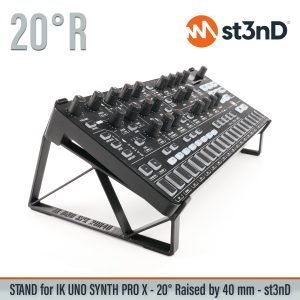 st3nD 3D printed stand for IK Multimedia UNO Synth PRO X, 20 degree, raised by 40 mm (studio gear)