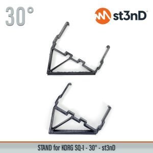 Close-up of the legs of the st3nD 3D printed stand for KORG SQ-1, 30 degree