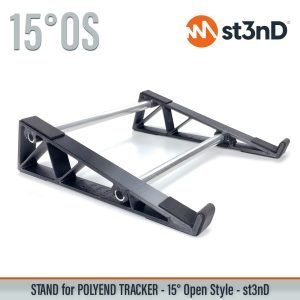 st3nD 3D printed stand for Polyend Tracker, 15 degree, open style, alternate product photo (home studio)