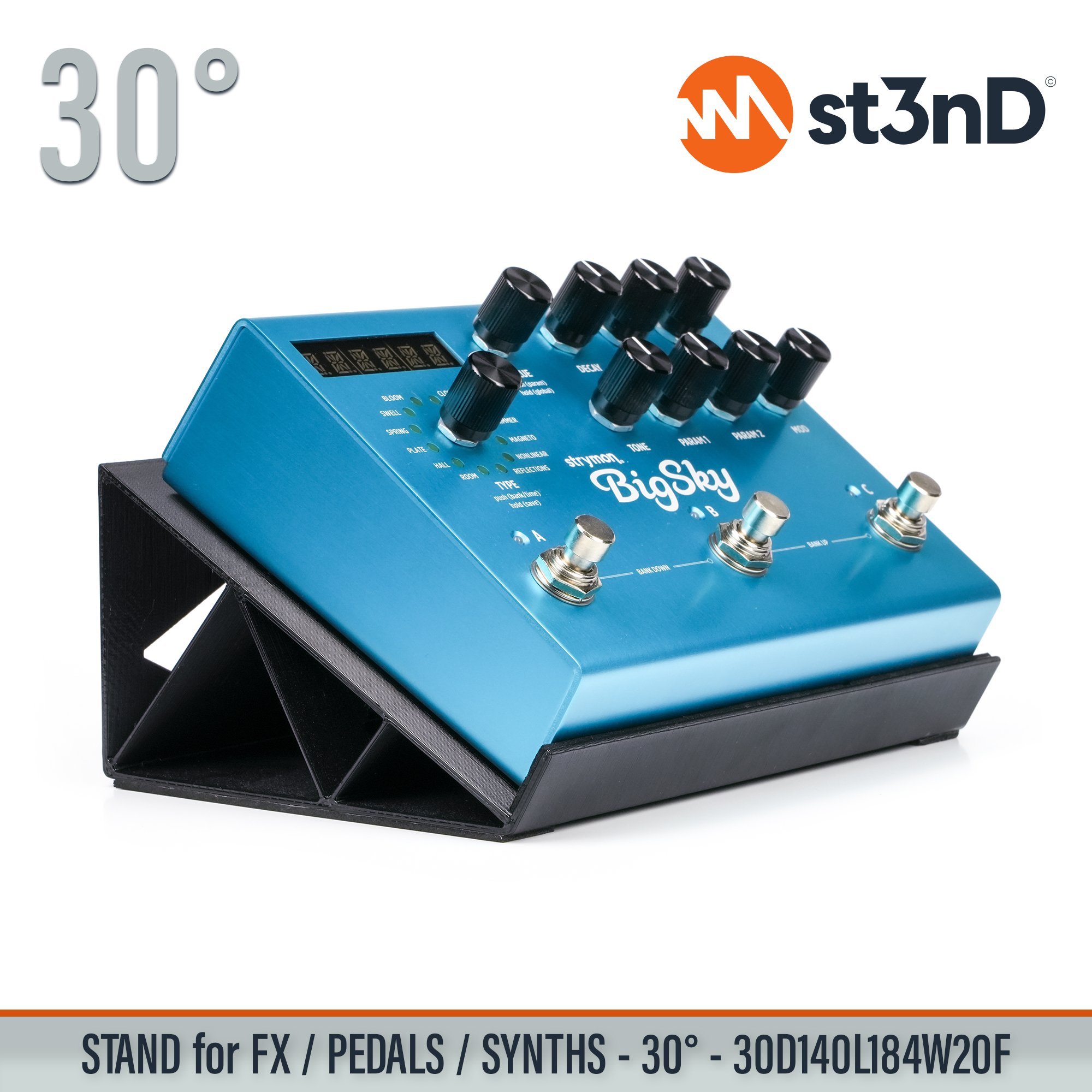 3d printed stand fx pedal guitar pedal st3nD stand sturdy synth synth stand STRYMON BIGSKY / MX / TIMELINE / MOBIUS PEDALS