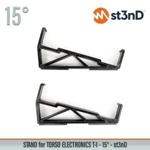 Close-up of the legs of the st3nD 3D printed stand for Torso Electronics T-1, 15 degree