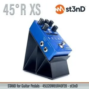 st3nD 3D printed stand for Guitar Pedals, 45 degree, 45l120w65r40df20 (studio gear)