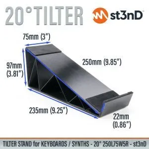 st3nD Tilter Stand for Keyboards / Synths / Fx, 20 degree 250l75w25f5r, alternate product photo (controller)