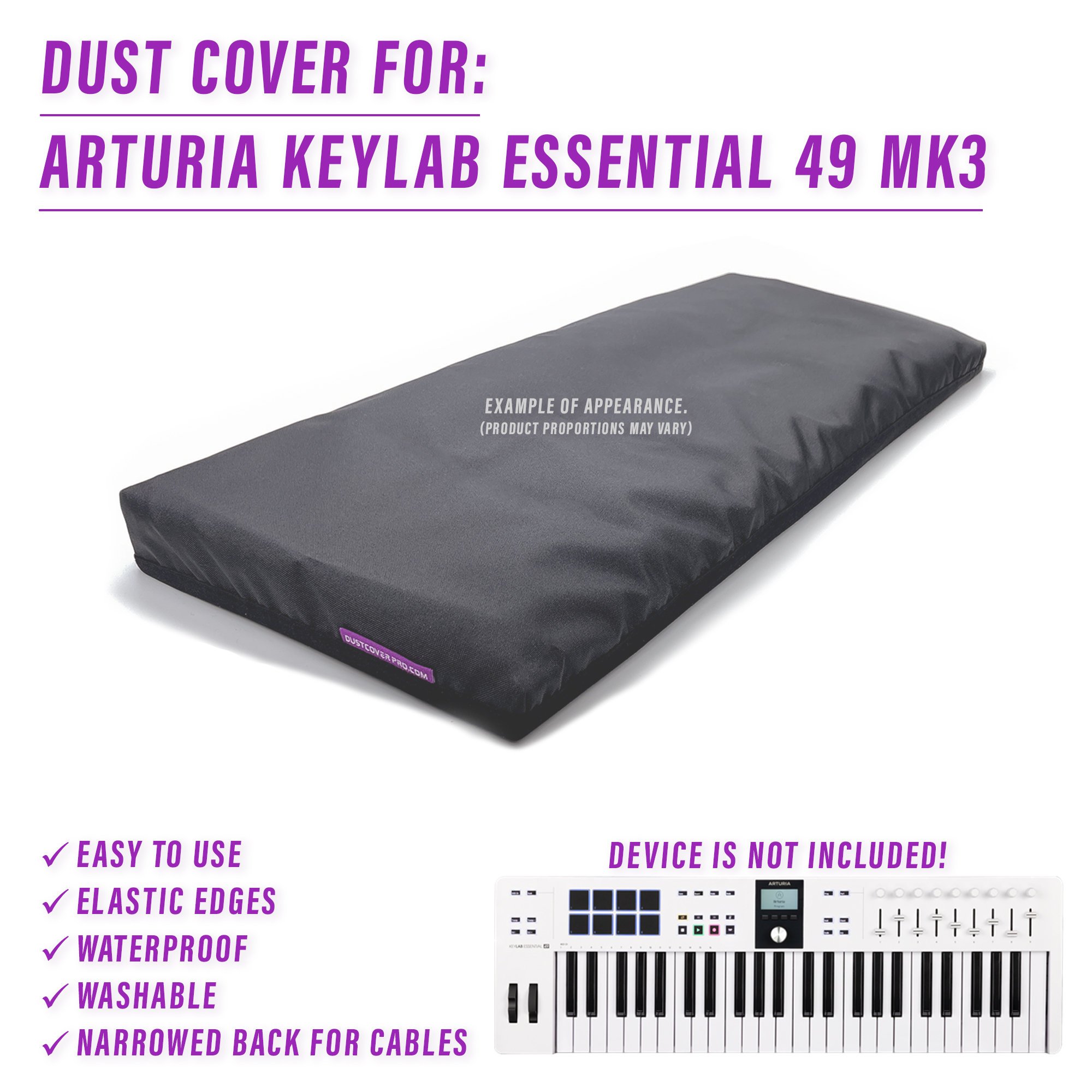 DUST COVER for Arturia KeyLab Essential 49 Mk3