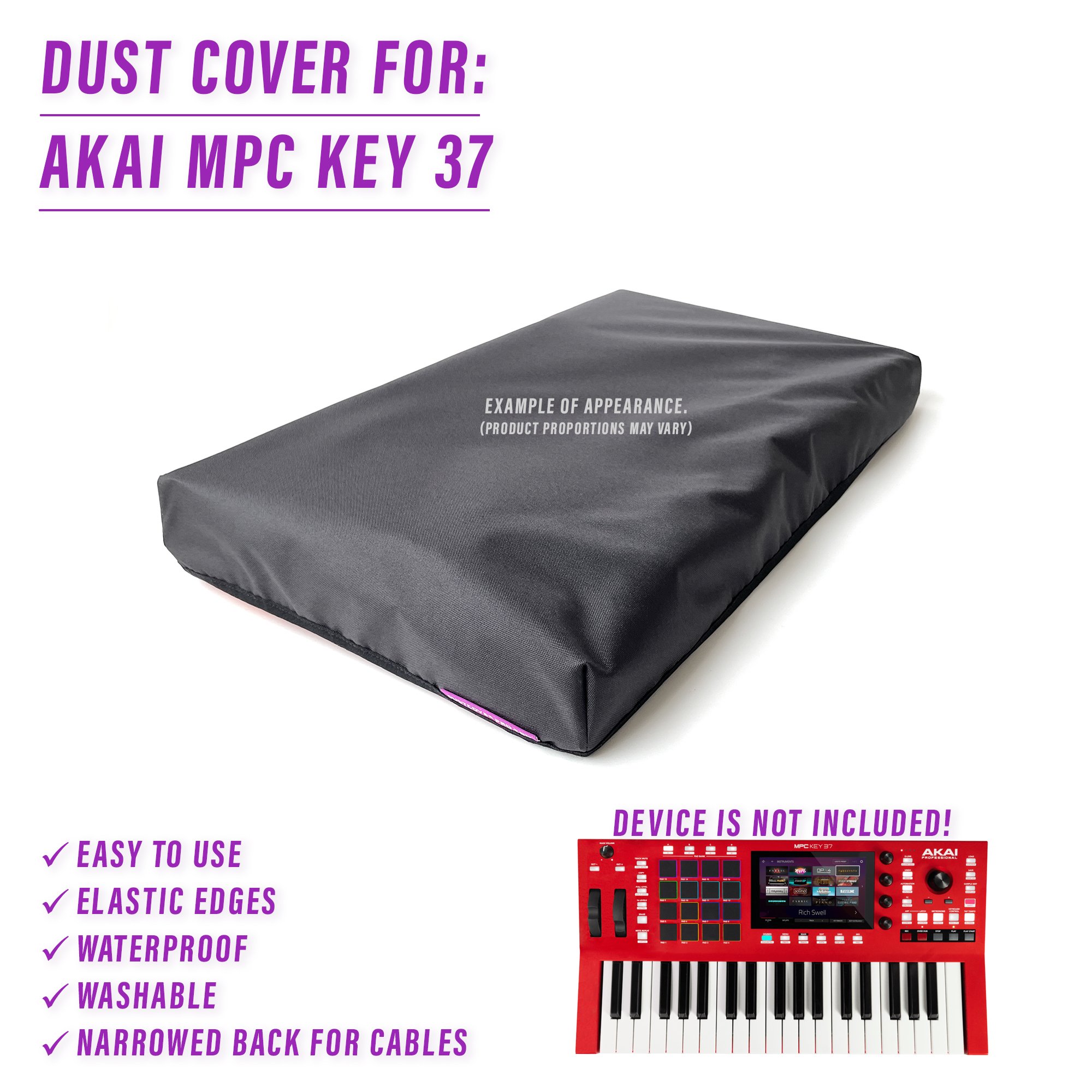 akai , akai mpc key 37, dcp, dustcoverpro, dust cover