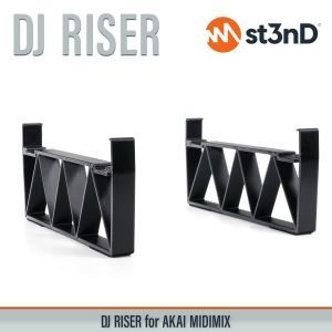 Rear three-quarter view of the st3nD dj riser 3D printed stand for AKAI Midimix